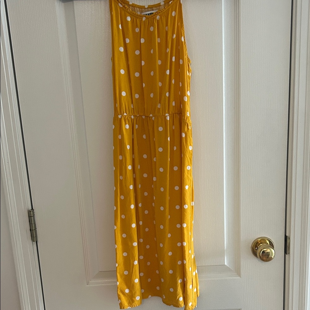 Old Navy Mustard Dress with White Dots